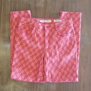 Jones New York Hot Pink Ankle Zip Jeans Missy 10